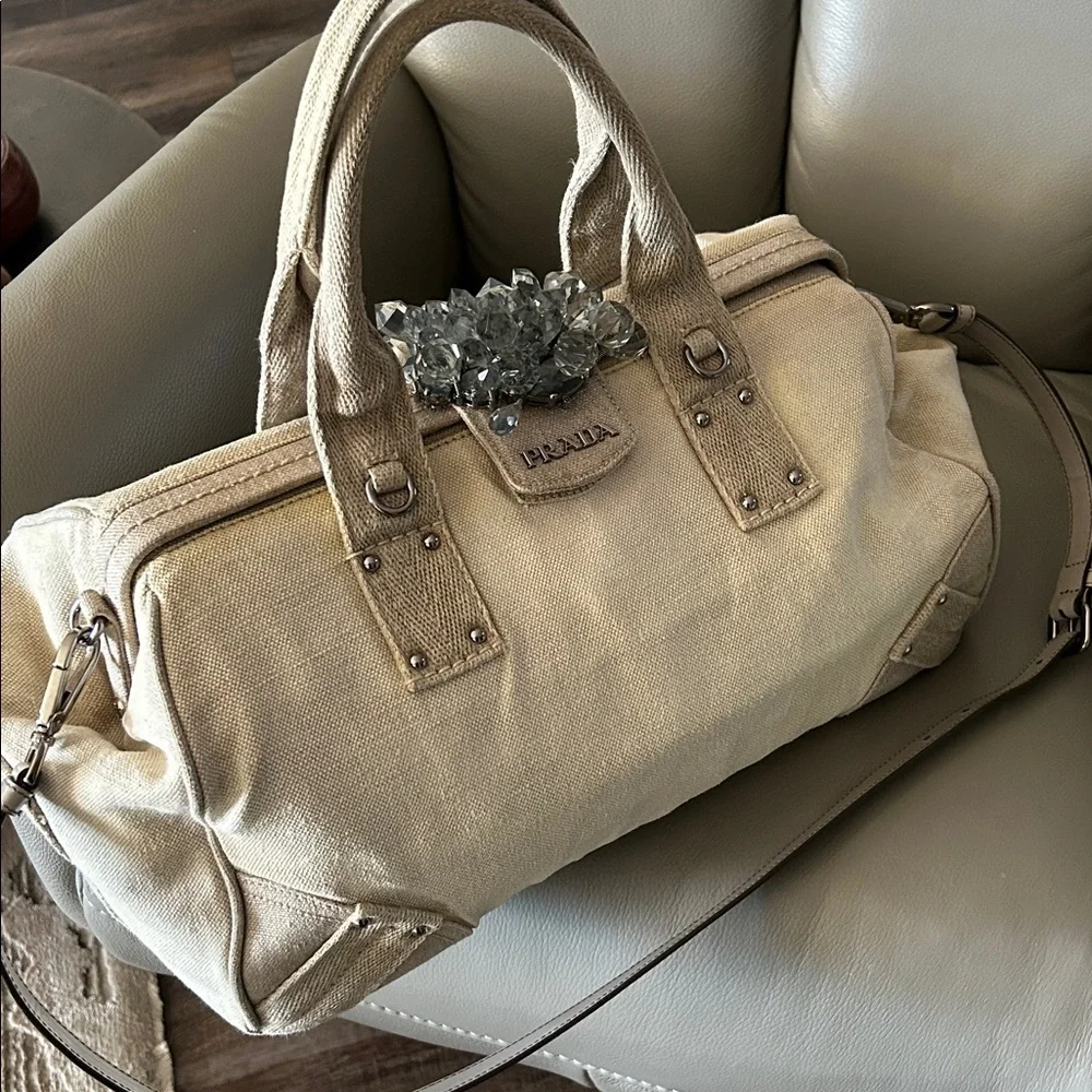 PRADA Mistolino Canvas Bag with Strap - Picture 9 of 16